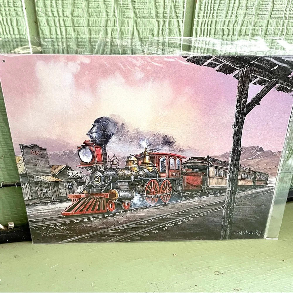 NEW Train Metal Sign